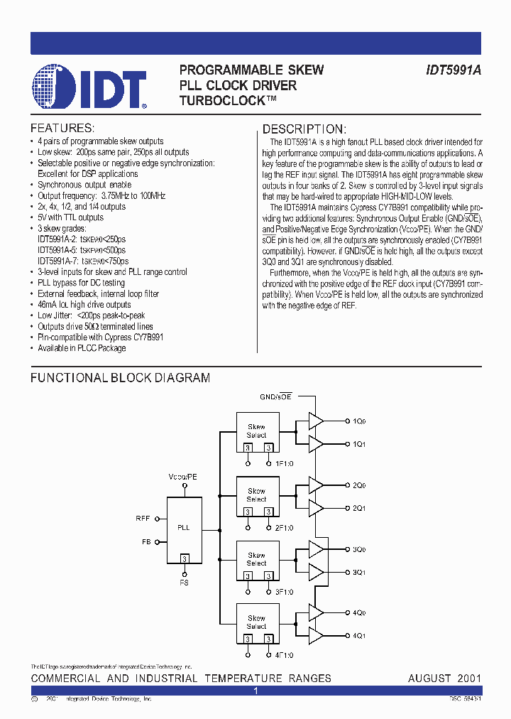 IDT5991A-7JI_1253658.PDF Datasheet