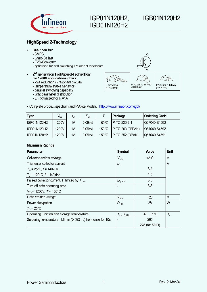 IGP01N120H2_1254274.PDF Datasheet