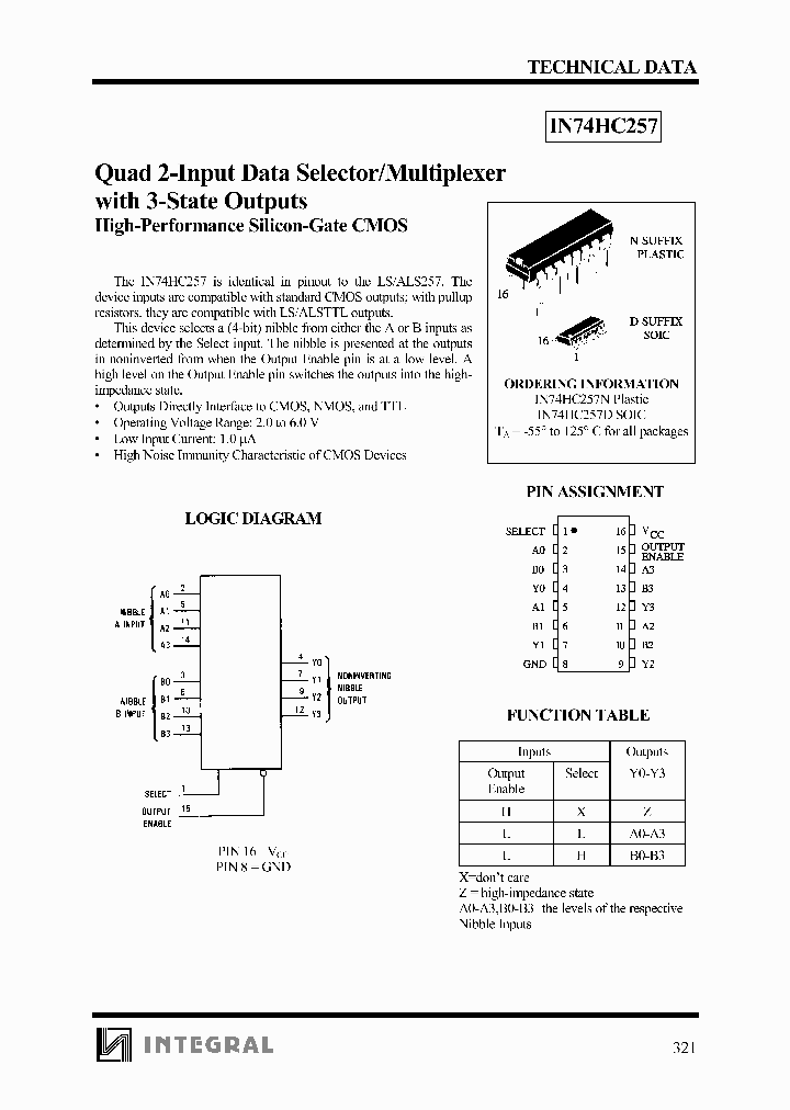 IN74HC257N_1254797.PDF Datasheet