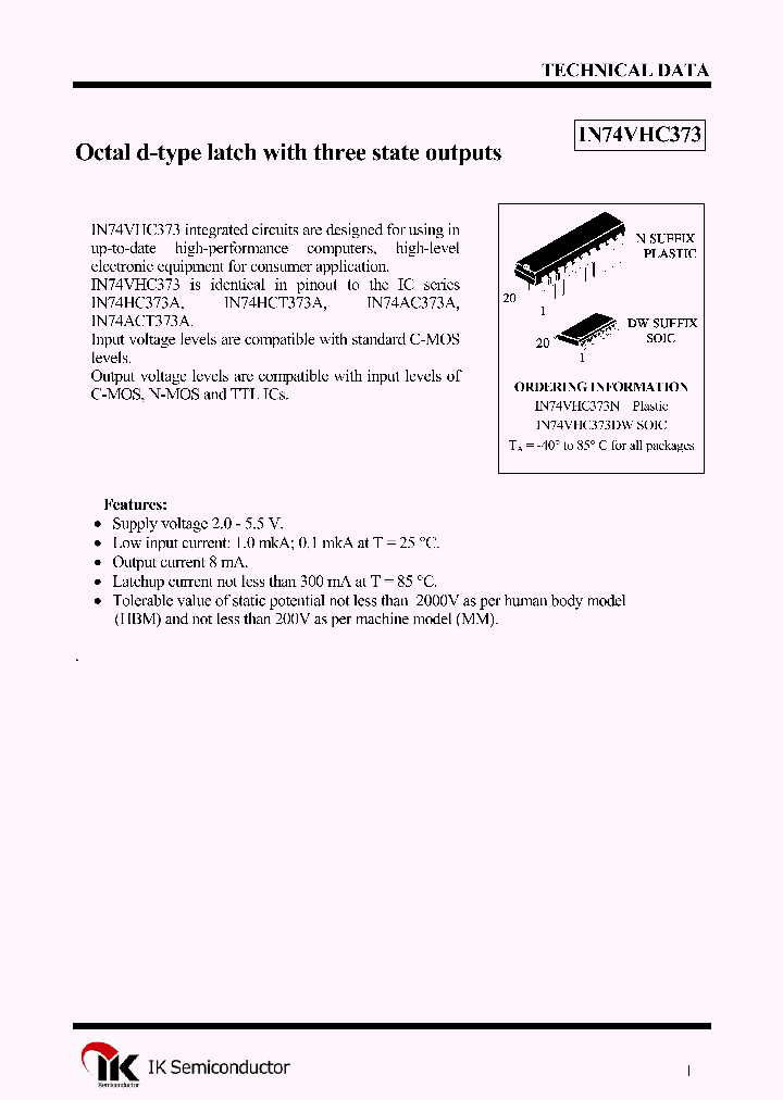 IN74VHC373N_1254875.PDF Datasheet