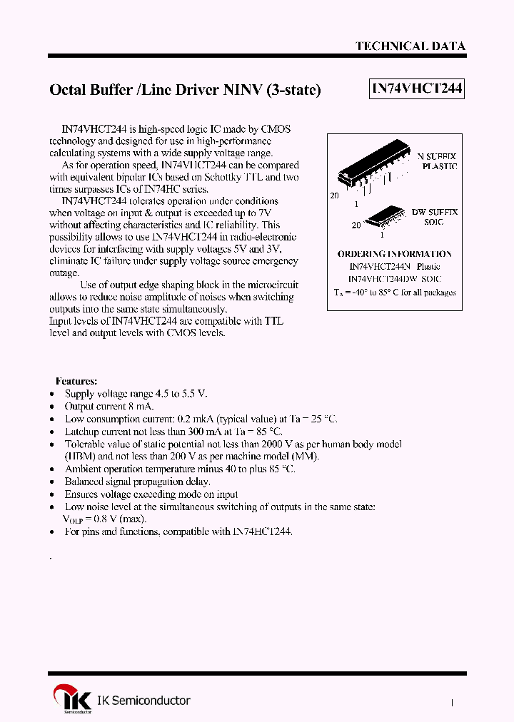 IN74VHCT244N_1254882.PDF Datasheet