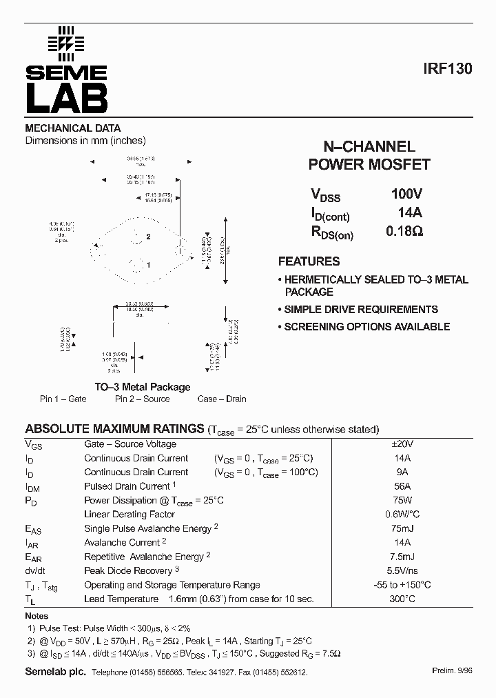 IRF130_781837.PDF Datasheet