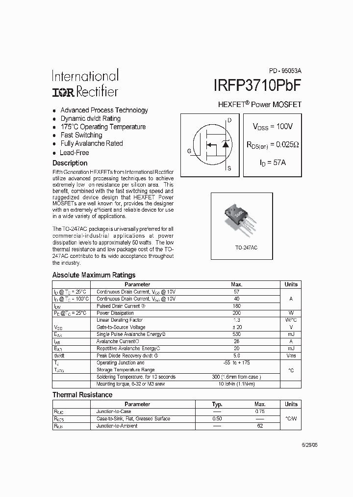 IRFP3710PBF_1109222.PDF Datasheet