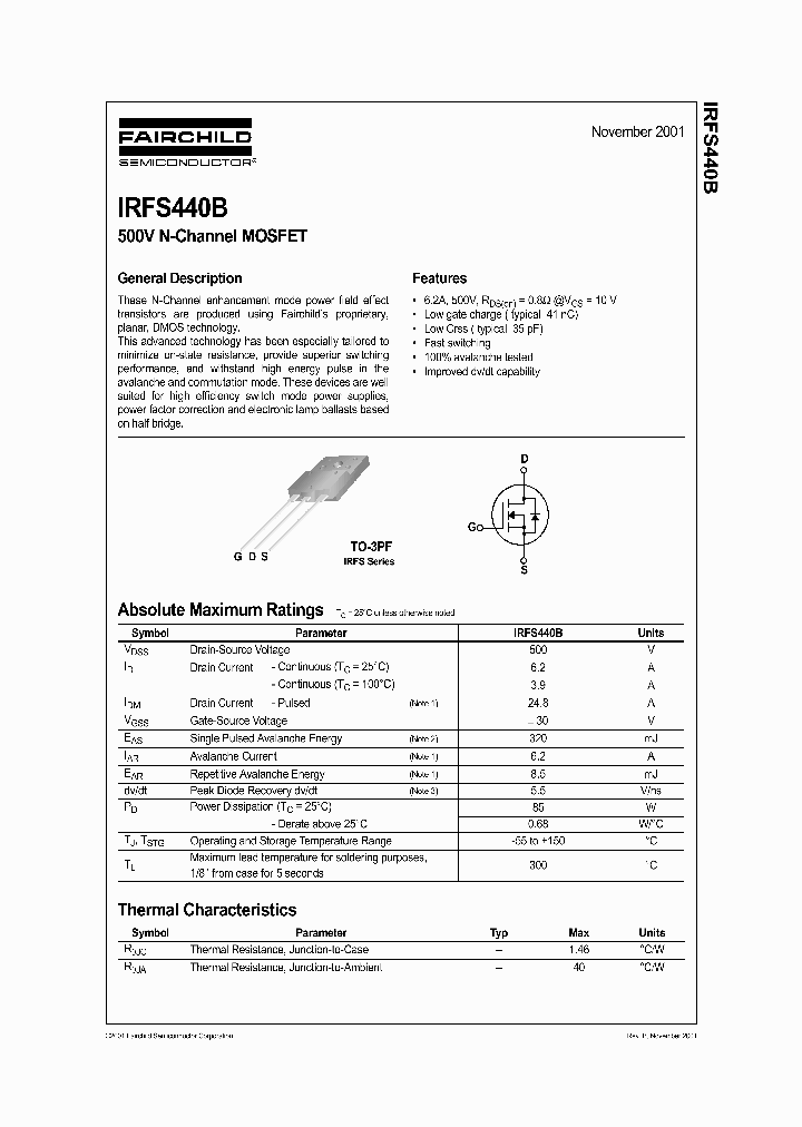 IRFS440B_849930.PDF Datasheet