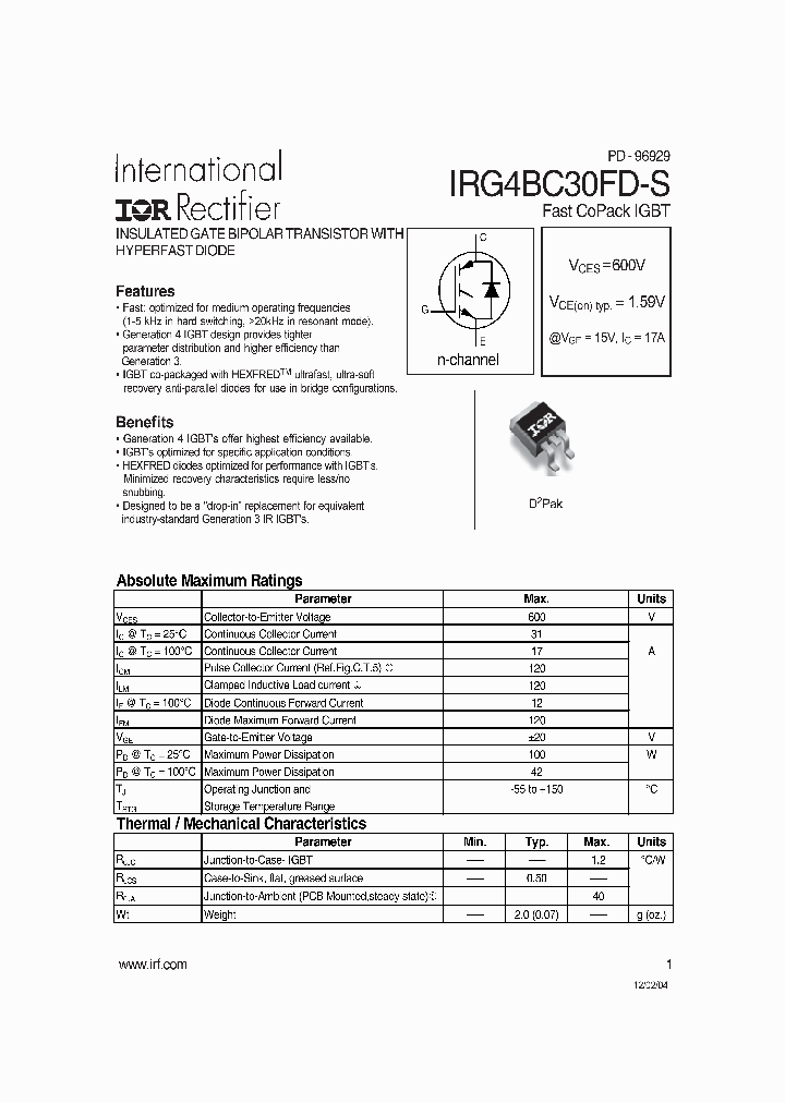 IRG4BC30FD-S_1256317.PDF Datasheet