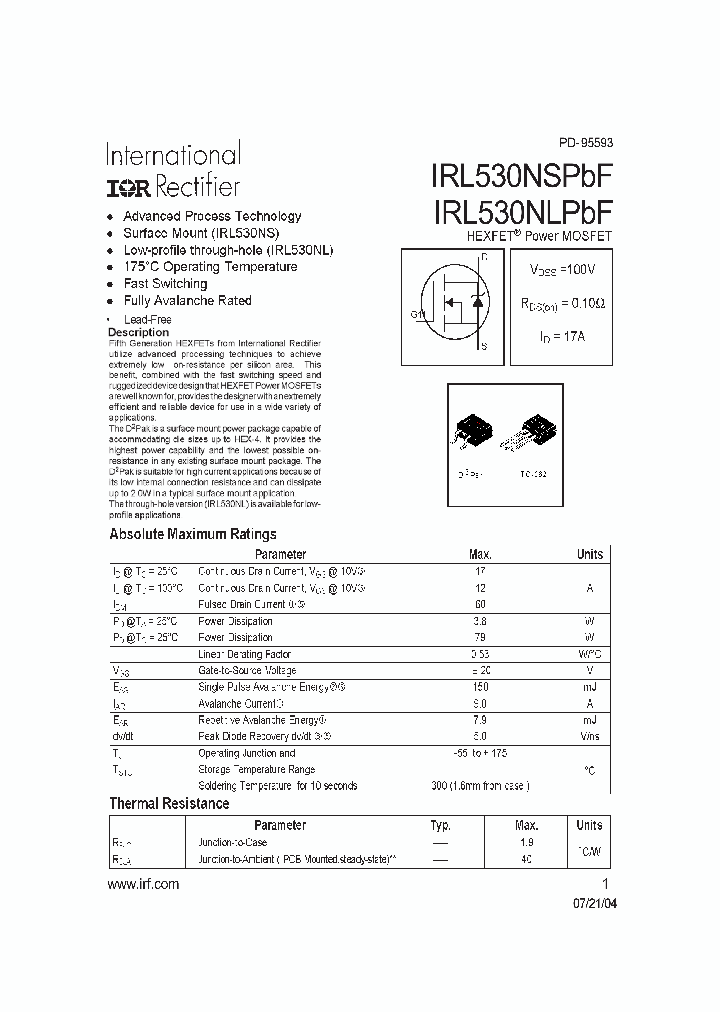 IRL530NLPBF_1150017.PDF Datasheet