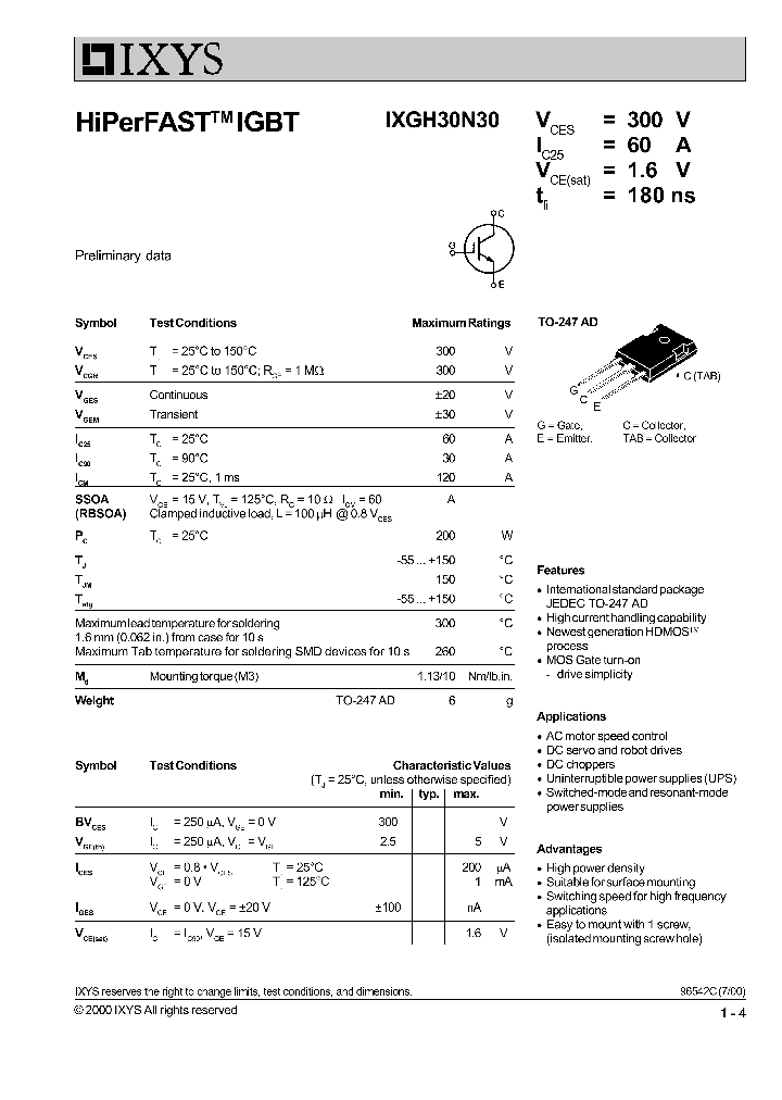 IXGH30N30_1258124.PDF Datasheet