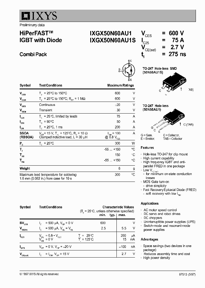 IXGX50N60AU1S_1258196.PDF Datasheet