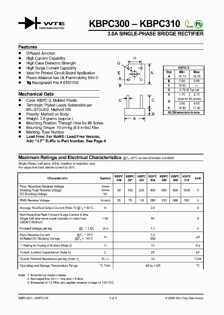 KBPC30006_1185693.PDF Datasheet