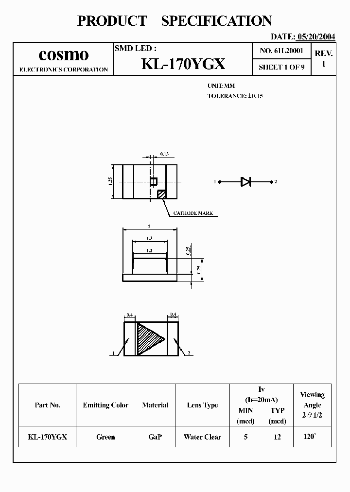 KL-170YGX_1260545.PDF Datasheet