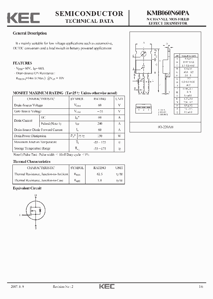 KMB060N60PA_1260661.PDF Datasheet