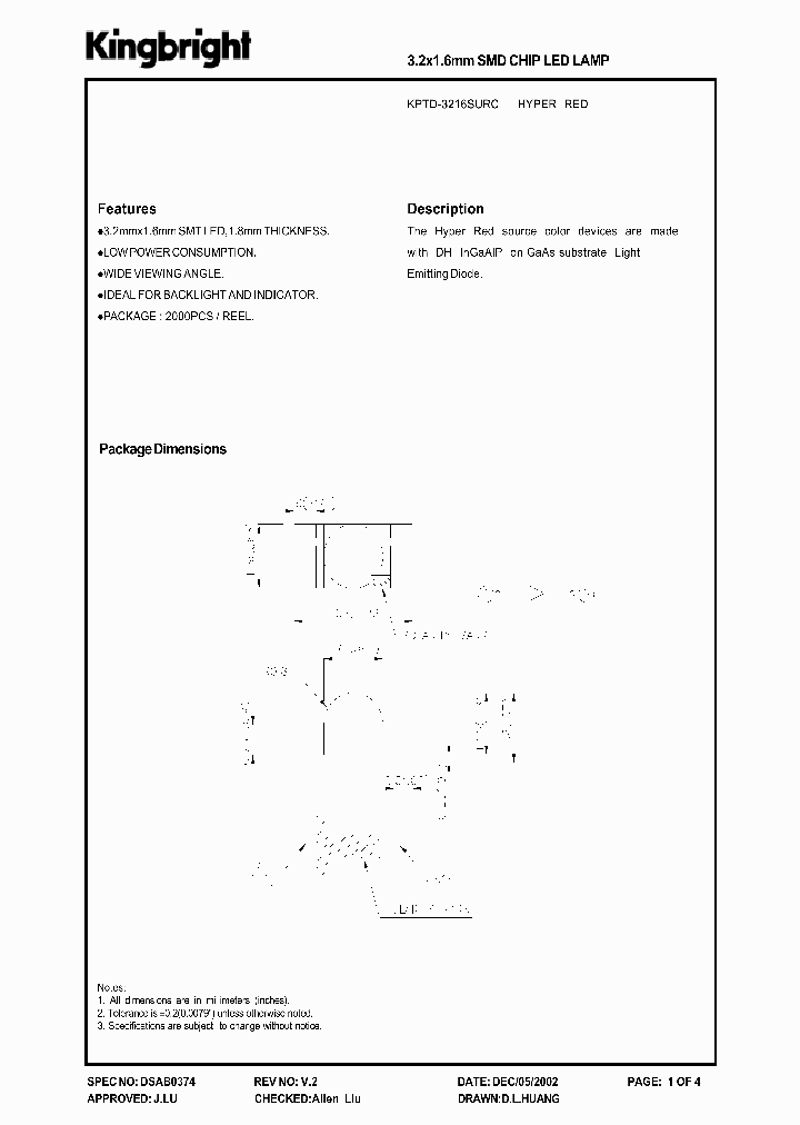 KPTD-3216SURC_1260870.PDF Datasheet