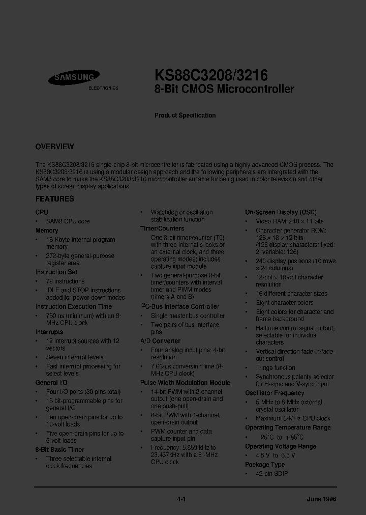 KS88C3216_791239.PDF Datasheet