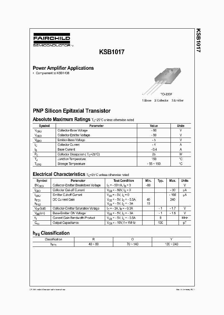 KSB1017_1261106.PDF Datasheet