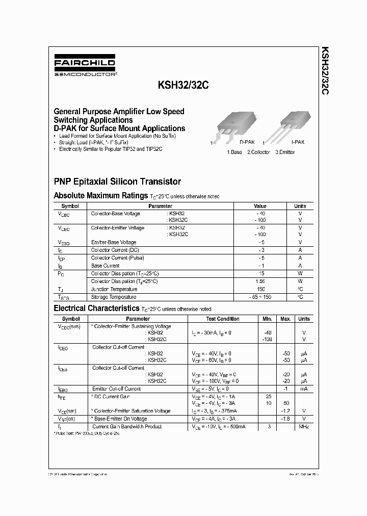 KSH32C_1261361.PDF Datasheet