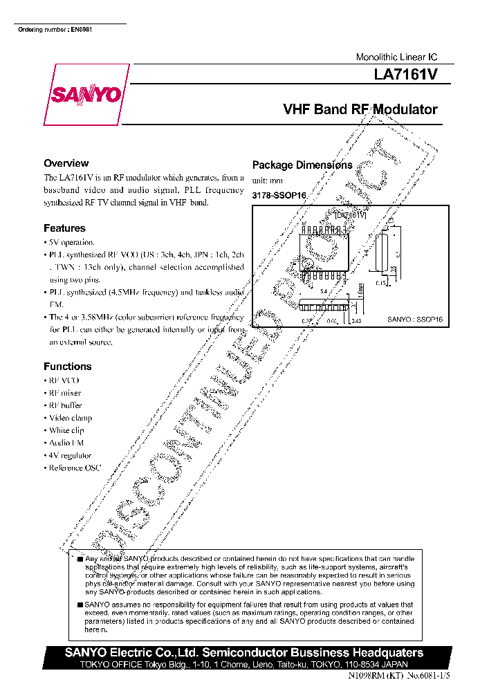 LA7161V_849014.PDF Datasheet