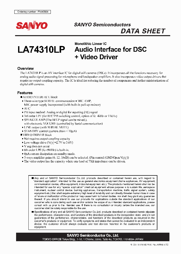 LA74310LP_1062410.PDF Datasheet