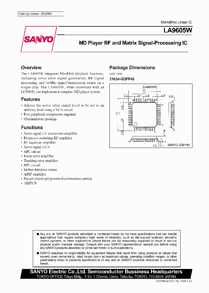 LA9605W_844989.PDF Datasheet