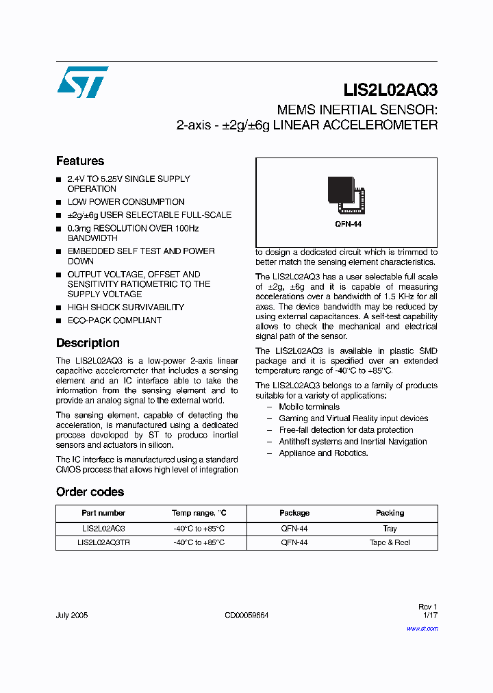 LIS2L02AQ3TR_1264706.PDF Datasheet