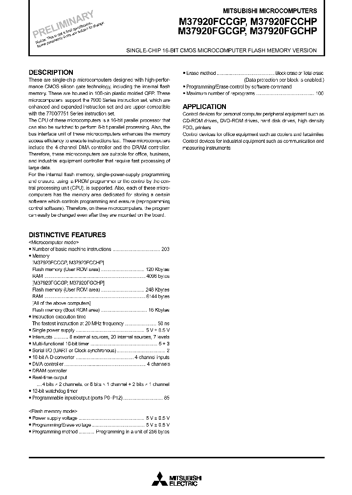 M37920FGCHP_1269488.PDF Datasheet