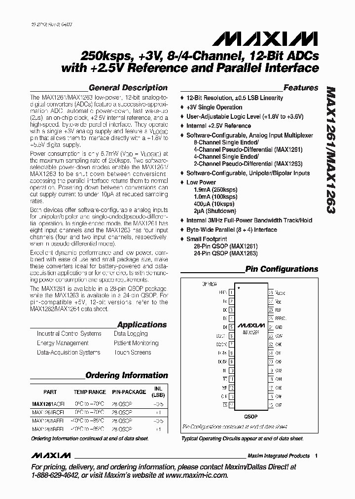 MAX1263BEEG_1272292.PDF Datasheet