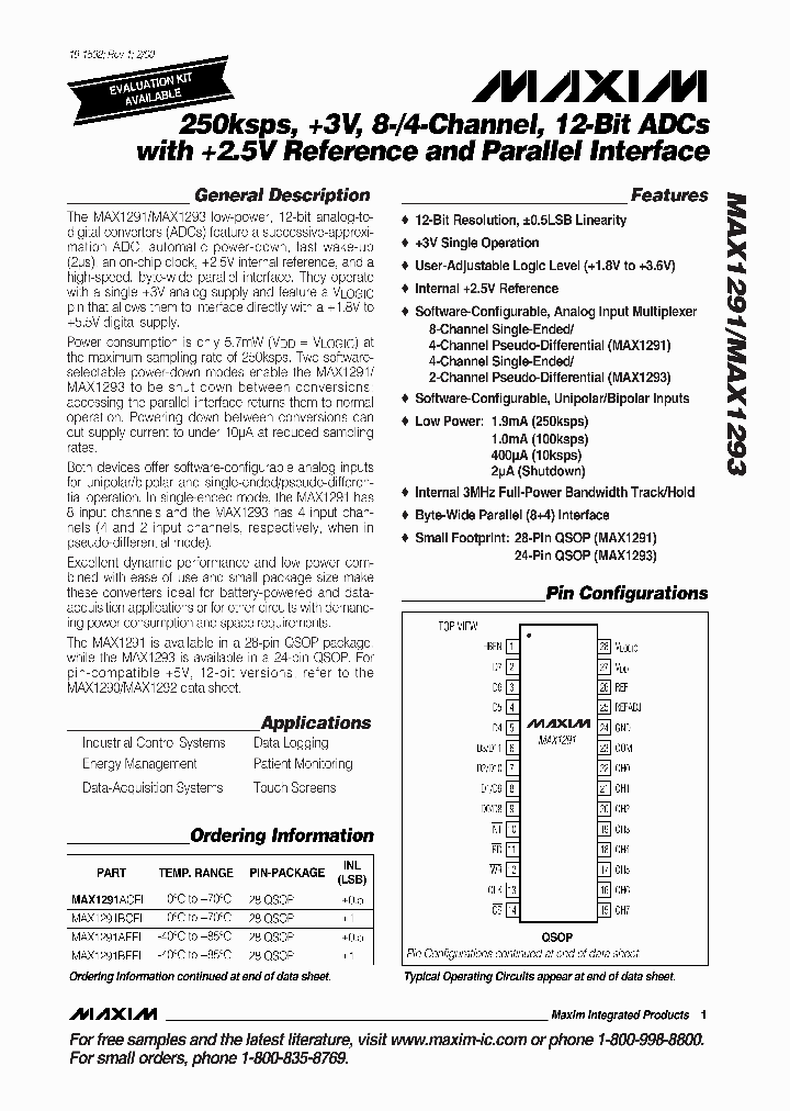 MAX1293BEEG_1272310.PDF Datasheet