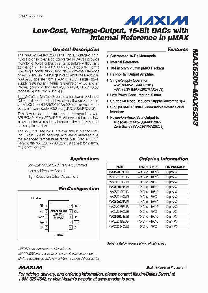 MAX5203BEUB_1273540.PDF Datasheet