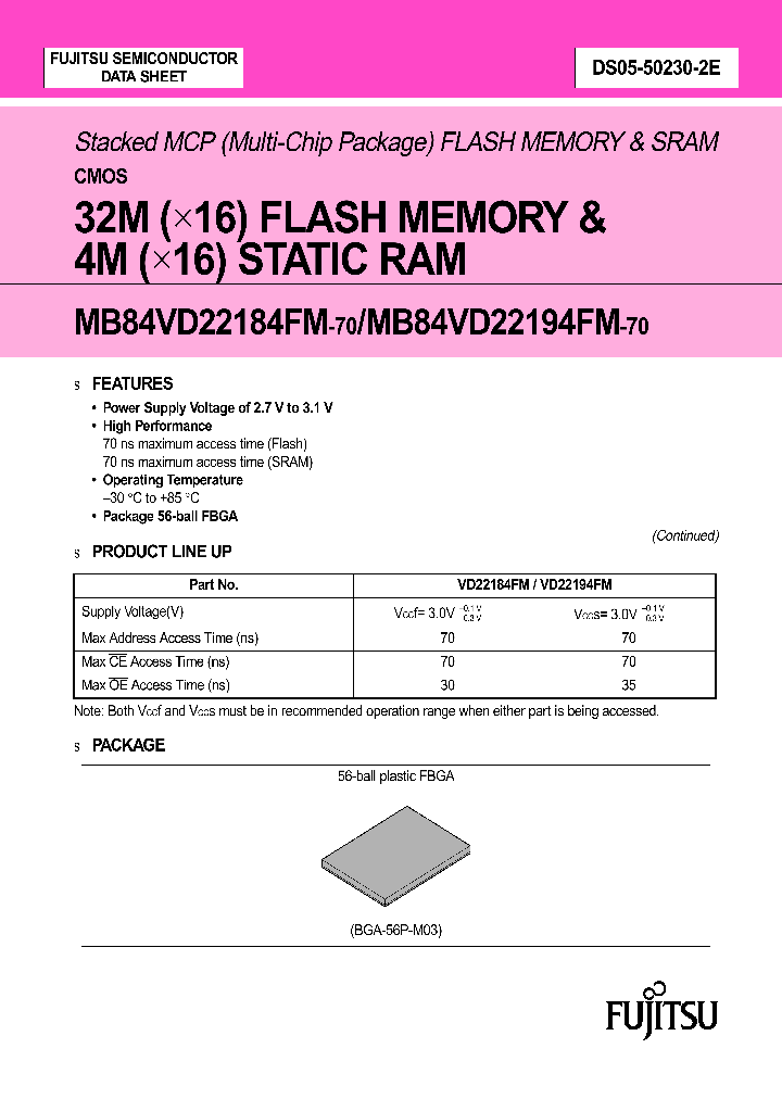 MB84VD22194FM-70PBS_1274606.PDF Datasheet