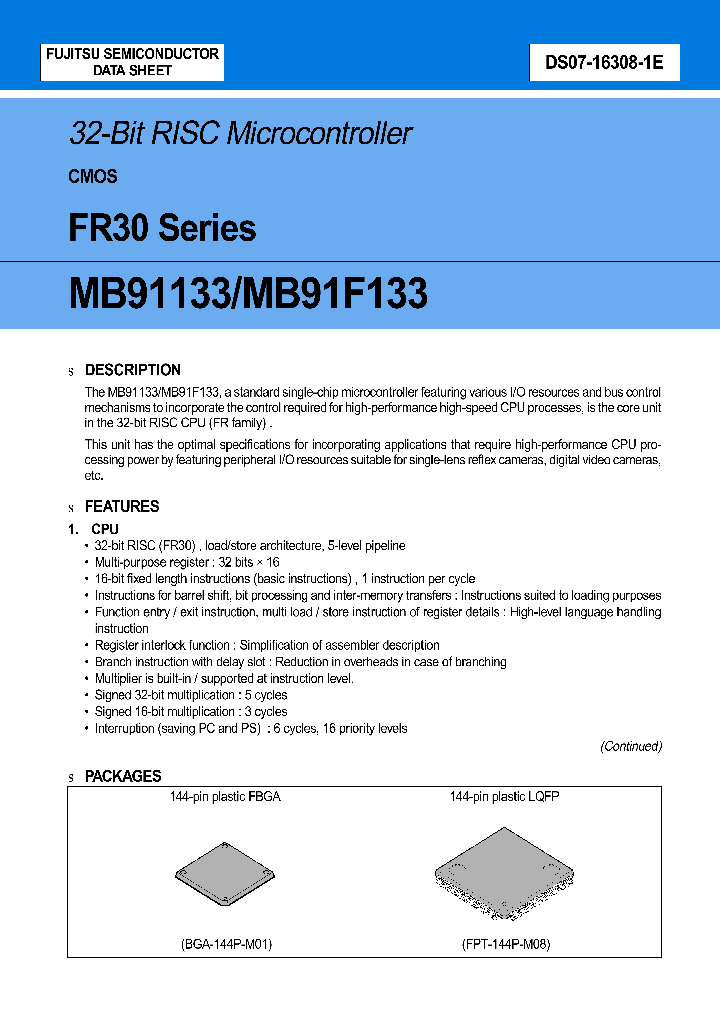 MB91FV130CR-ES_1274788.PDF Datasheet