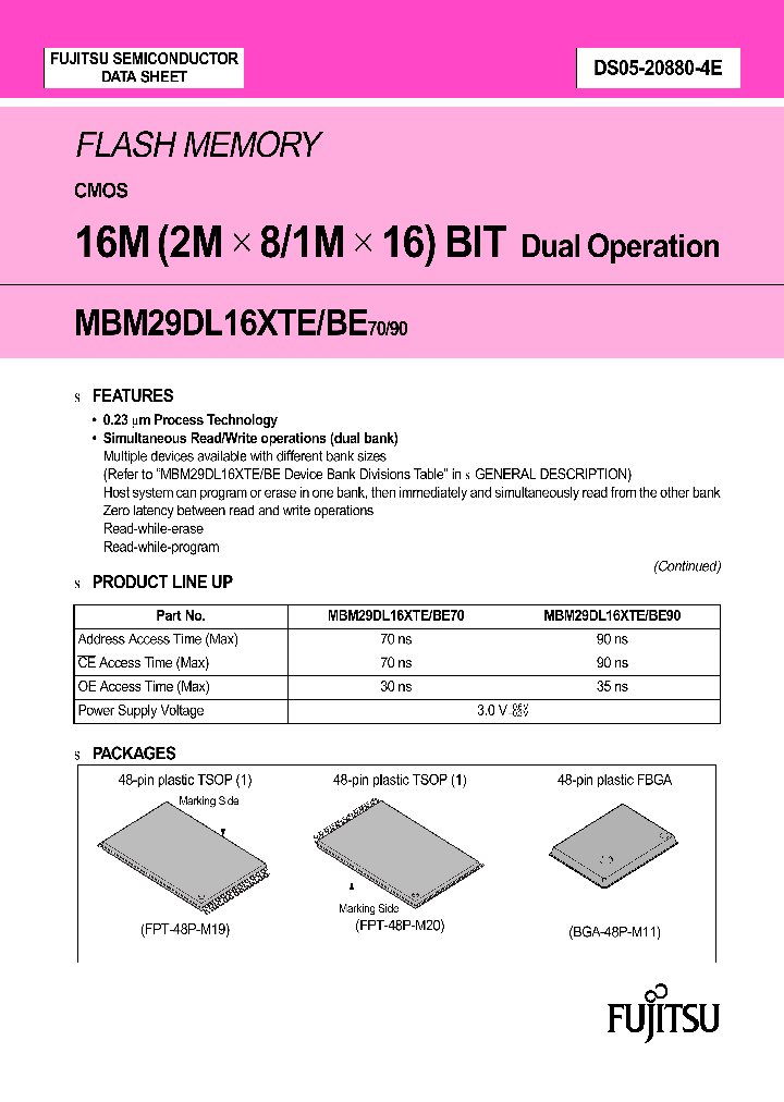 MBM29DL161BE-70PBT_918211.PDF Datasheet