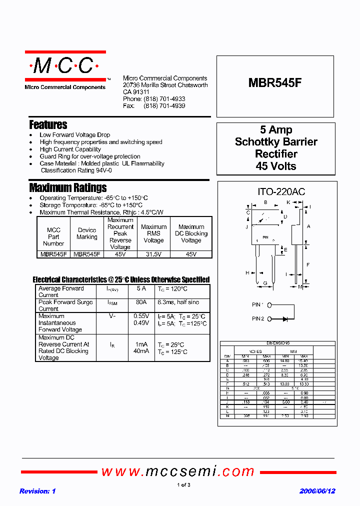 MBR545F_1275085.PDF Datasheet