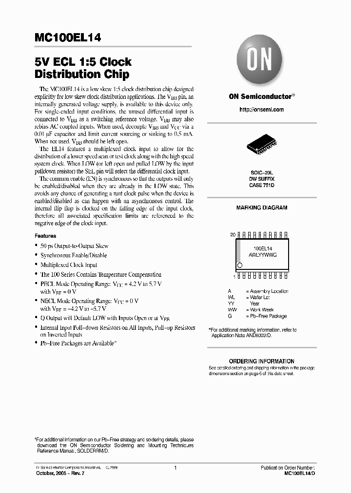 MC100EL14DWG_712385.PDF Datasheet
