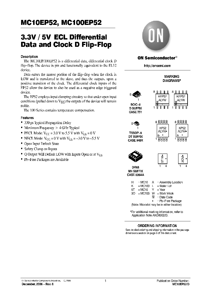 MC100EP52DG_743122.PDF Datasheet