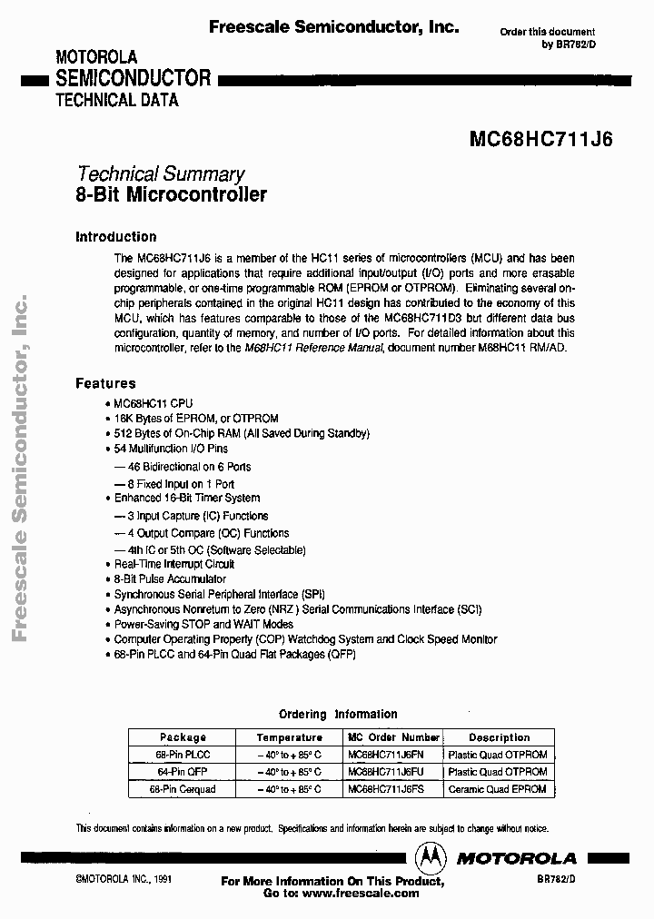 MC68HC711J6FU_1276728.PDF Datasheet