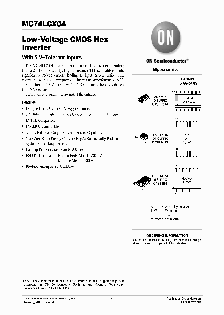 MC74LCX04DR2_748365.PDF Datasheet