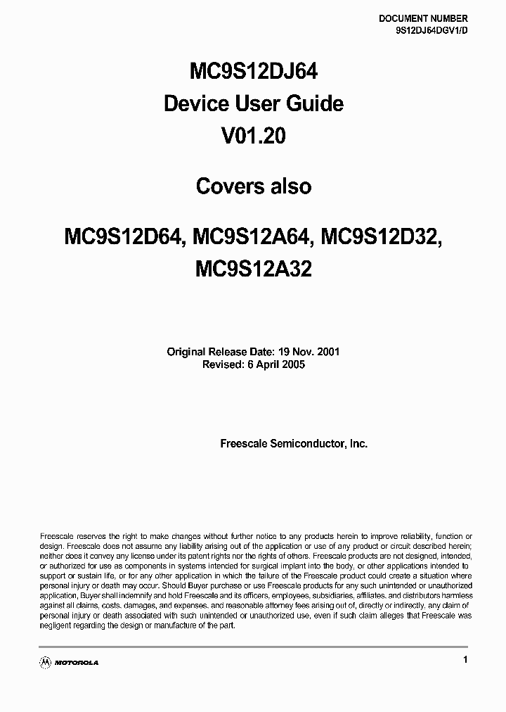 MC9S12D64_1038634.PDF Datasheet