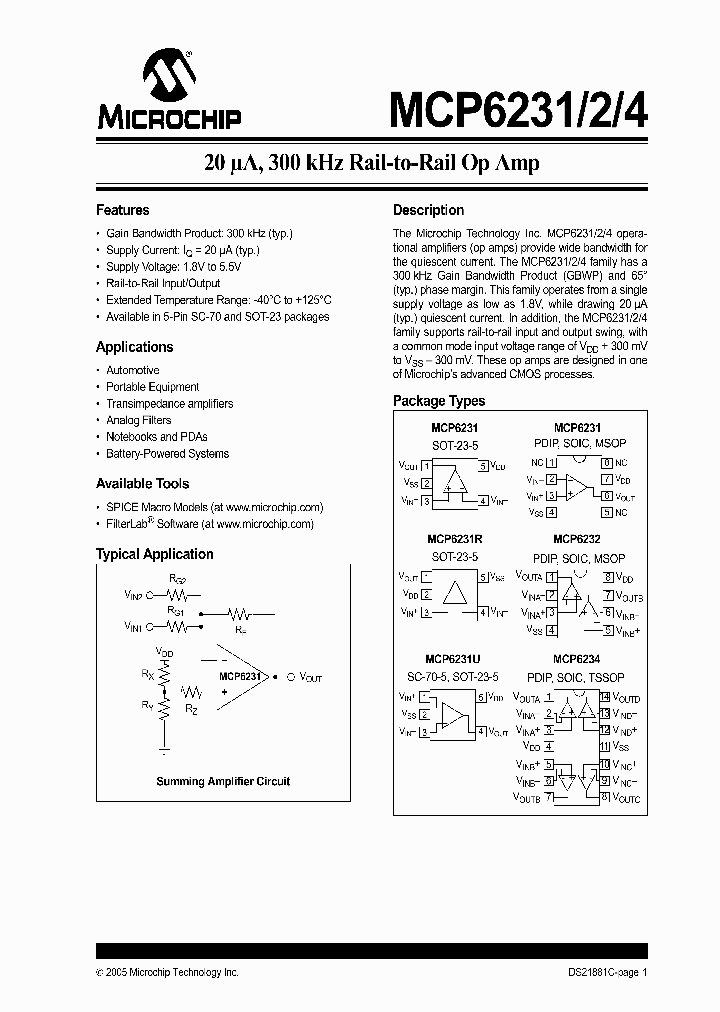 MCP6234_1277991.PDF Datasheet