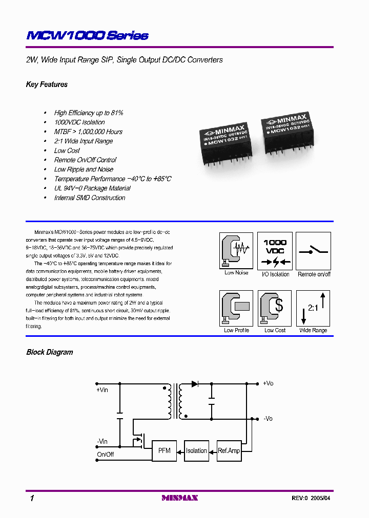 MCW1000_960161.PDF Datasheet