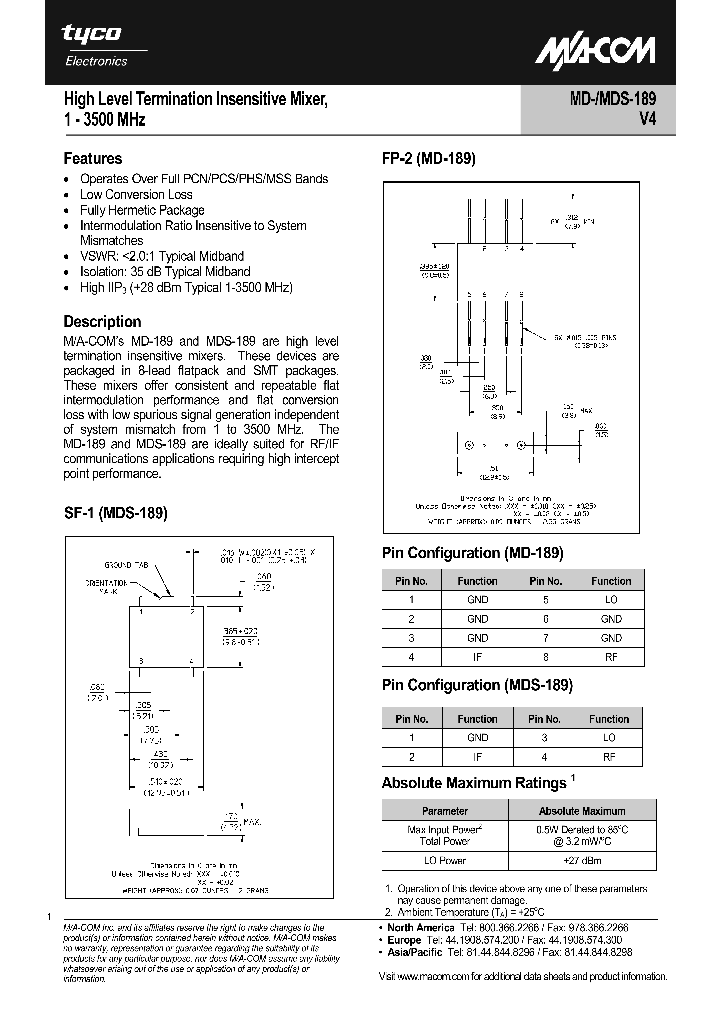 MDS-189PIN_1278293.PDF Datasheet