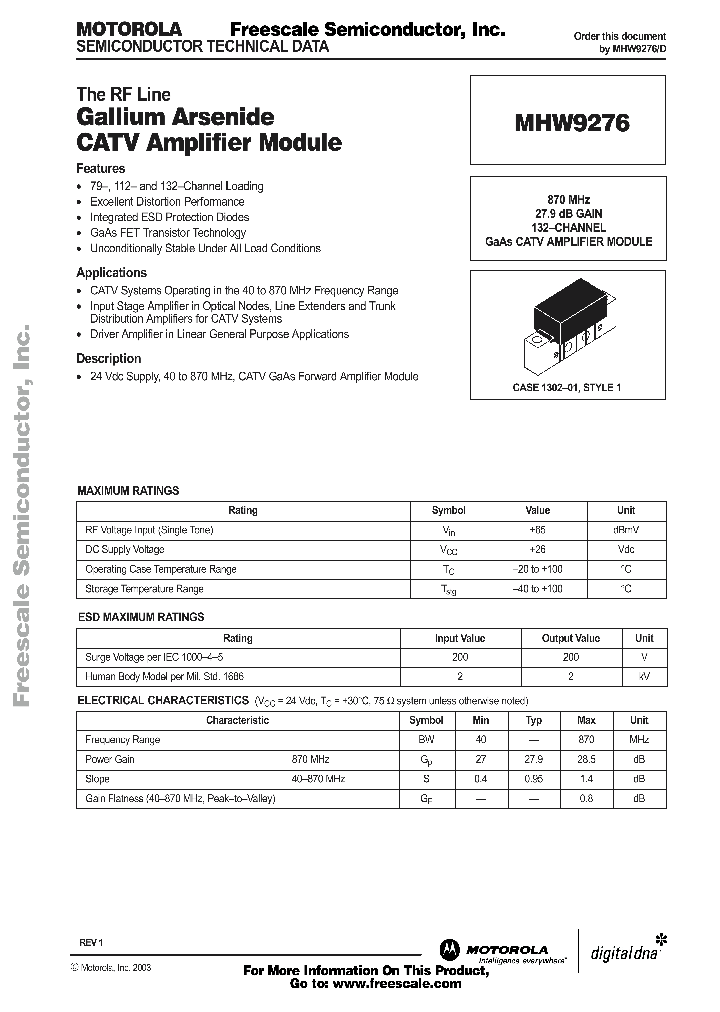 MHW9276_1279211.PDF Datasheet