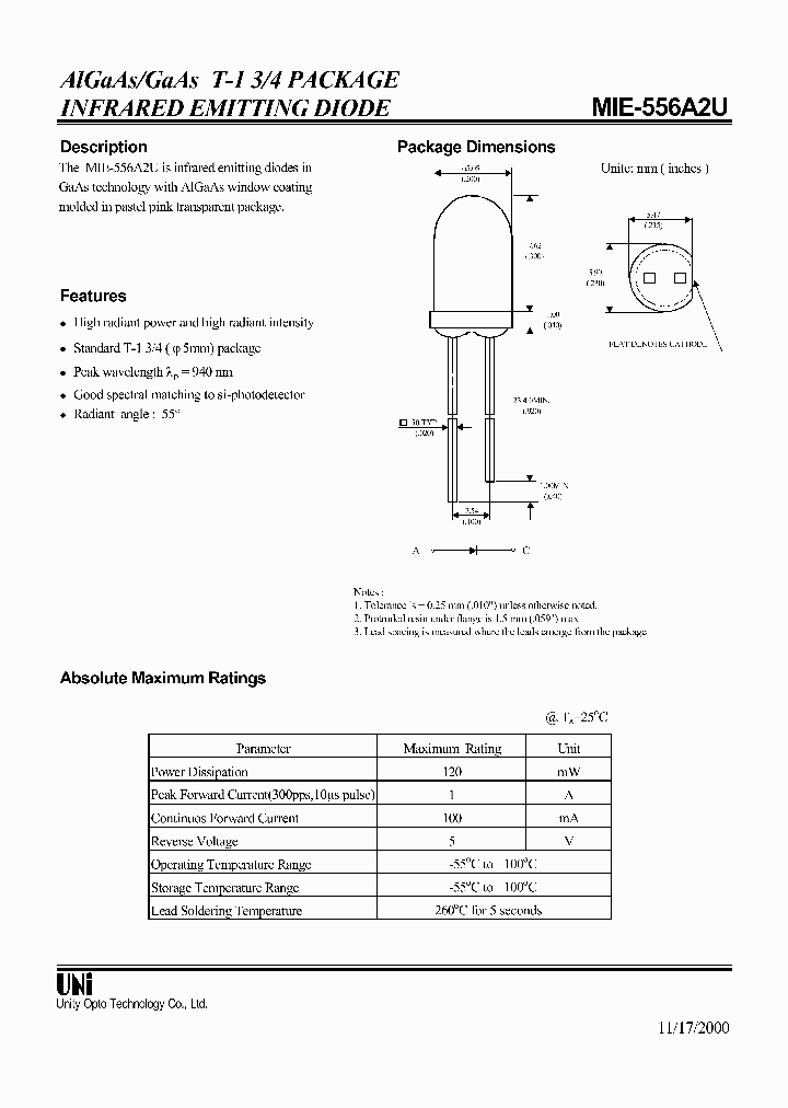 MIE-556A2U_1279639.PDF Datasheet