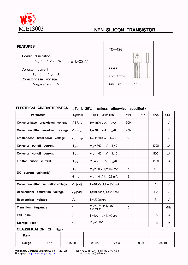 MJE13003_1279911.PDF Datasheet