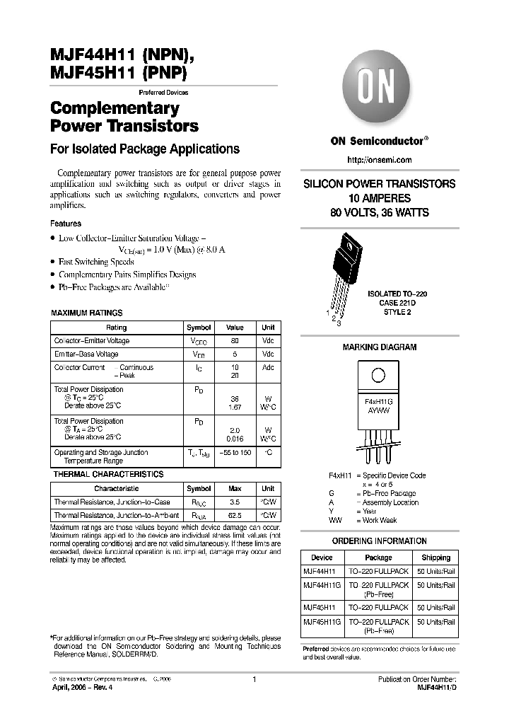 MJF44H1106_744483.PDF Datasheet