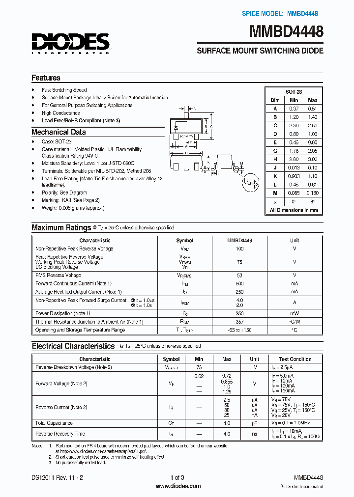 MMBD4448_1281118.PDF Datasheet