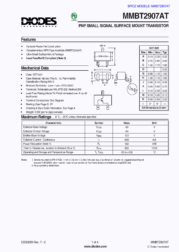 MMBT2907AT1_1281278.PDF Datasheet