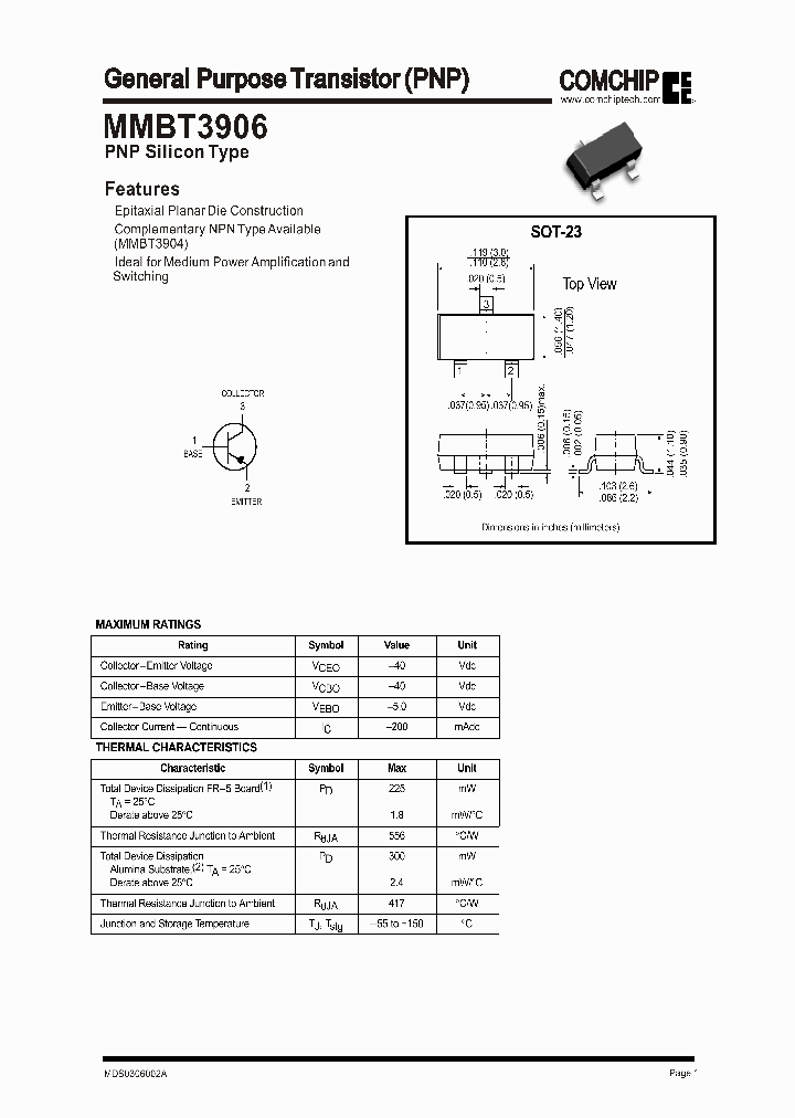 MMBT3906_1161652.PDF Datasheet