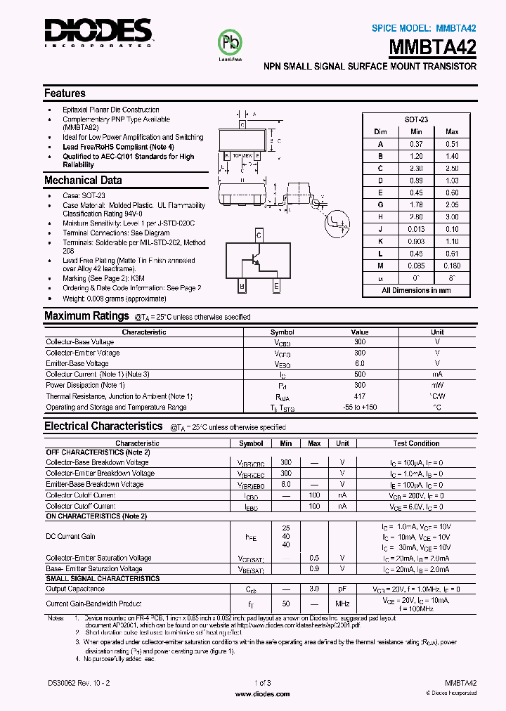 MMBTA421_1281438.PDF Datasheet