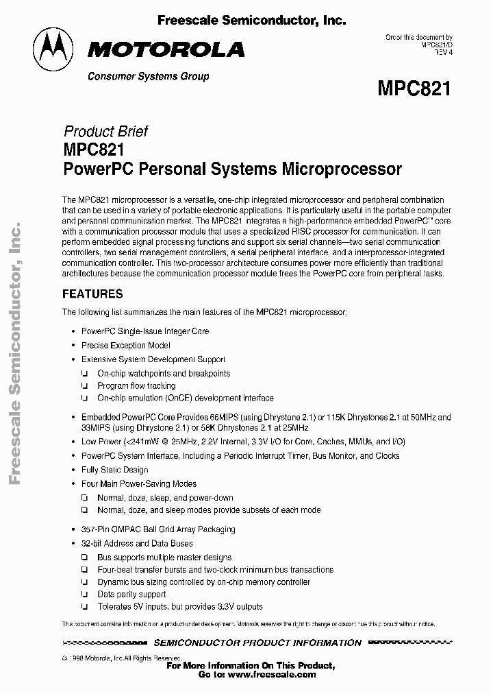 MPC821_1282559.PDF Datasheet