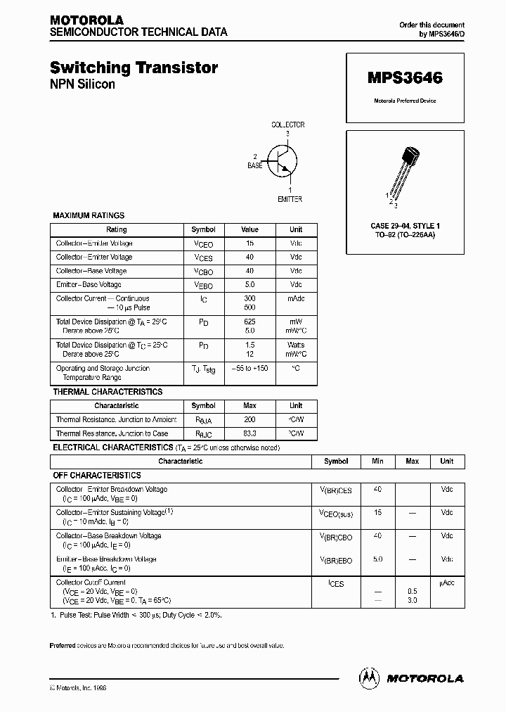 MPS3646_1038276.PDF Datasheet