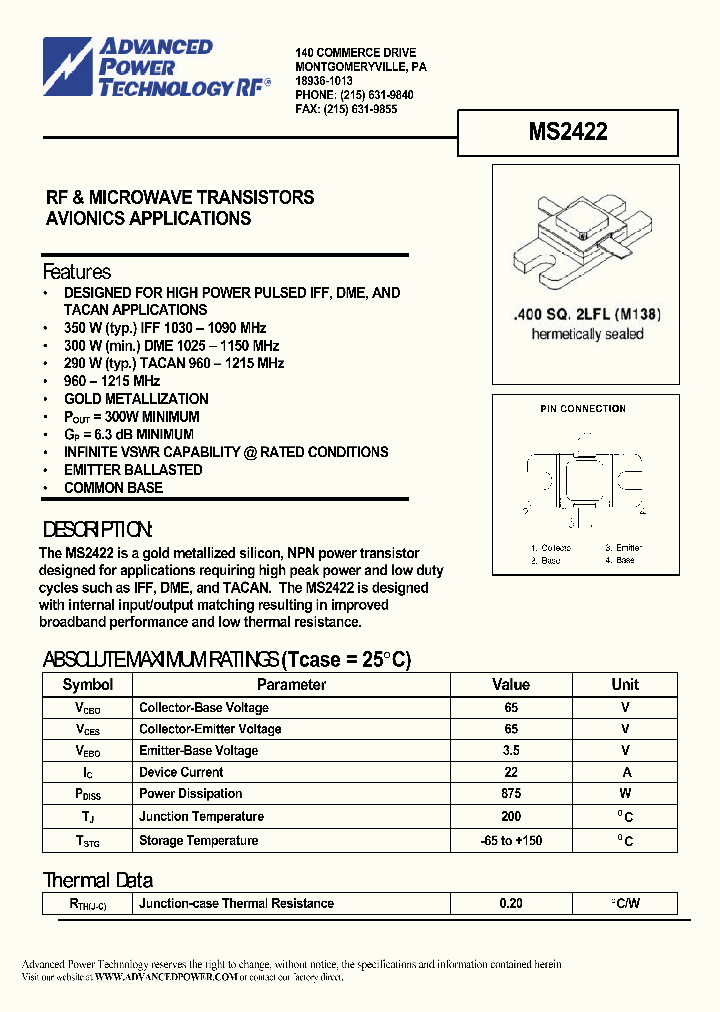 MS2422_1167780.PDF Datasheet